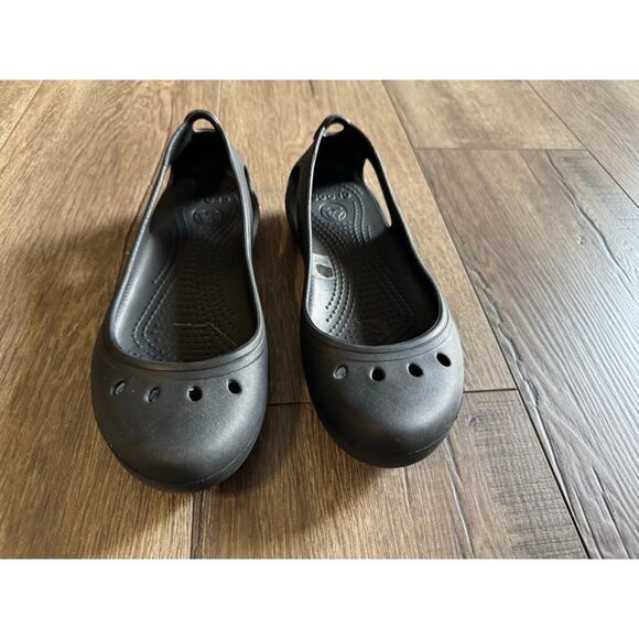 Crocs Womens Black Kadee‎ Flats Slip On Size 7 - Picture 5 of 7
